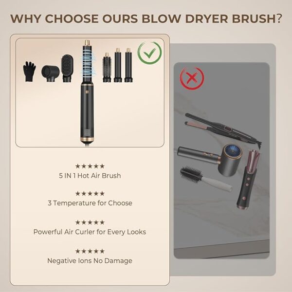 5-in-1 Heissluft Lockenbürste - Air-Wrapping-Technologie – Bild 7