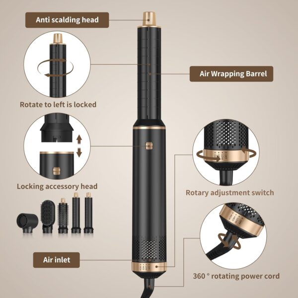 5-in-1 Heissluft Lockenbürste - Air-Wrapping-Technologie – Bild 3