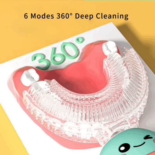 Elektrische Kinderzahnbürste Blau – Bild 4