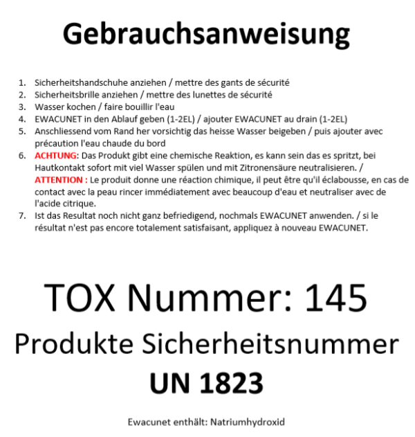 SHS EWACUNET – Entstopfer – Ablauf entstopfen – Abflussreiniger – Bild 3